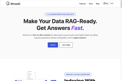 WrenAI - Make Your Database RAG-Ready preview